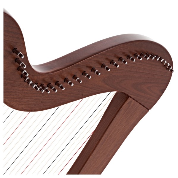27 String Roundback Harp by Gear4music, Walnut