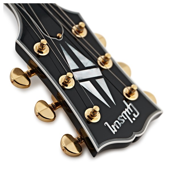 Gibson Custom SG Custom 2-Pickup, Ebony Fingerboard Gloss, Ebony - Ex Demo - headstock logo