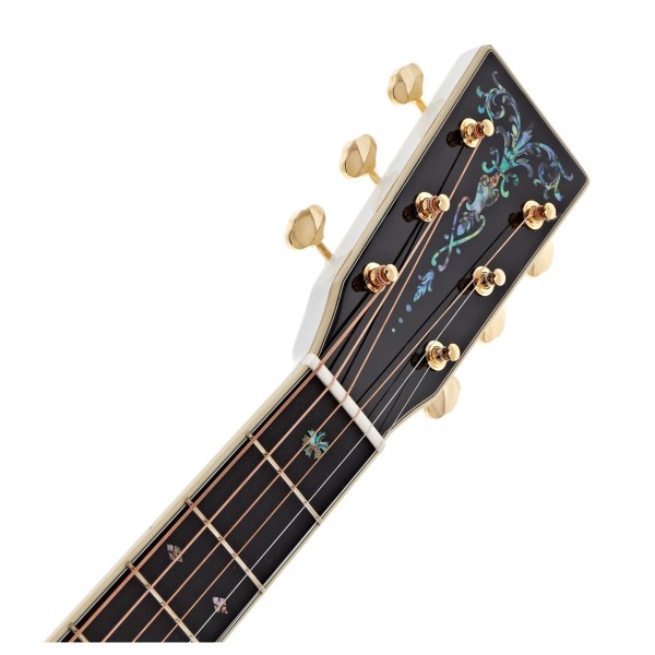 Sigma S000A All Solid, White Pearl - headstock
