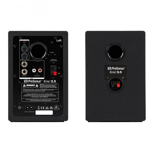PreSonus Eris 3.5 2nd Gen Studio Monitors (Pair), Black - Rear