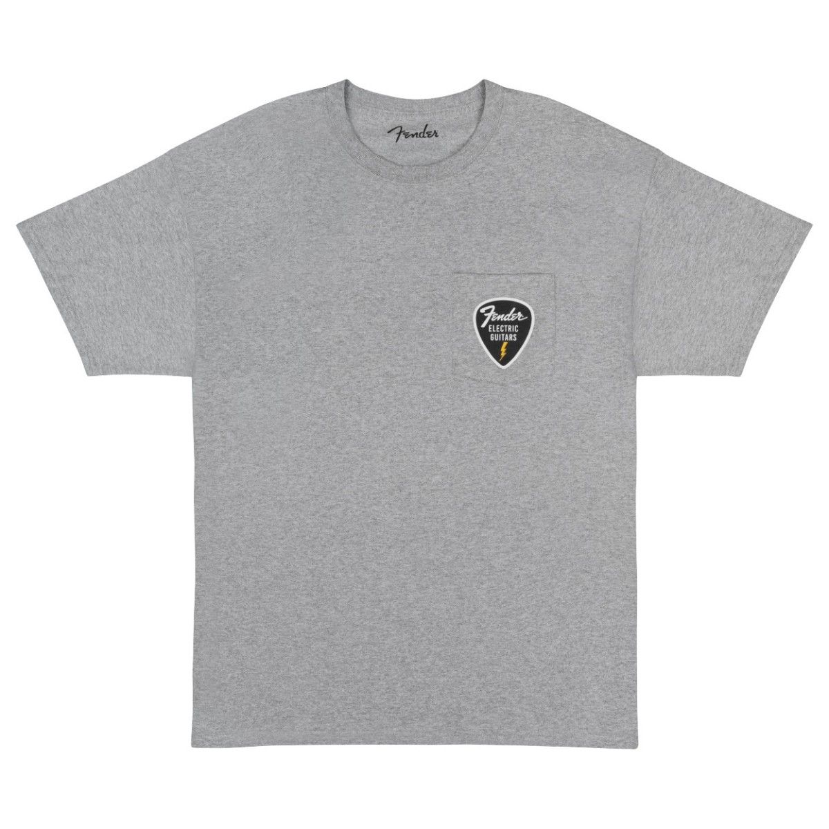 Fender Pick Patch Pocket Tee Athletic Gray S