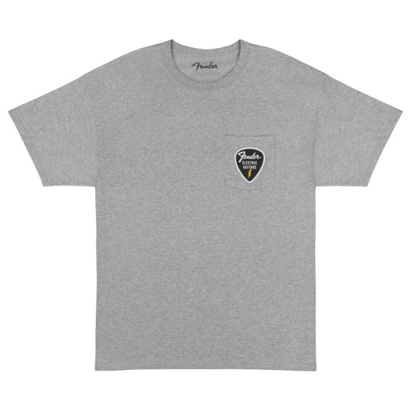 Fender Pick Patch Pocket Tee, Athletic Gray, S