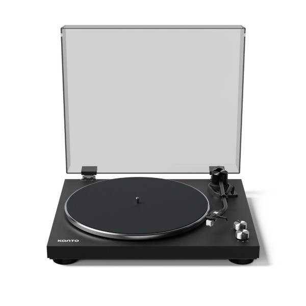 Kanto OBI3 Bluetooth Turntable, Matte Black - Front