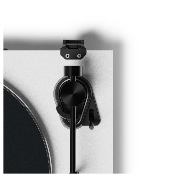 Kanto OBI3 Turntable with Bluetooth, Matte White - Arm Detail