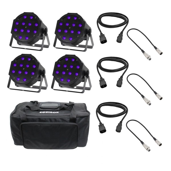 Equinox MaxiPar UV Slim Par Can & Carry Bag Bundle