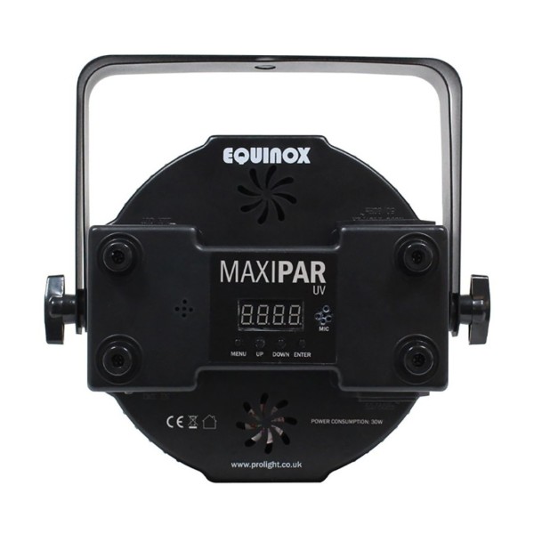 Equinox MaxiPar UV Slim Par Can, Rear