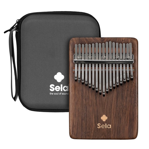 Sela Solid Kalimba 17, Black Walnut