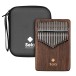 Sela Solid Kalimba 17, Black Walnut