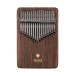 Sela Solid Kalimba 17, Black Walnut