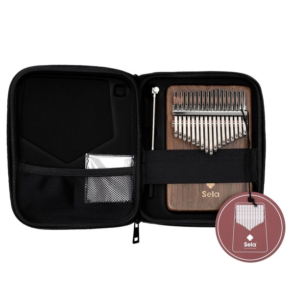 Sela Solid Kalimba 17, Black Walnut