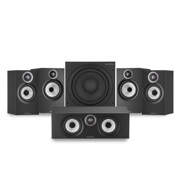 Bowers & Wilkins 606 & 607 S3 Surround Sound Speaker Package with ASW610 Subwoofer, Black