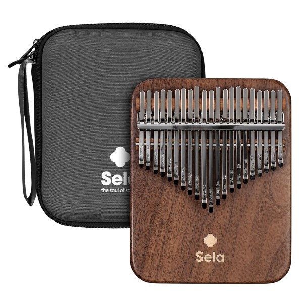 Sela Solid Kalimba 21, Black Walnut