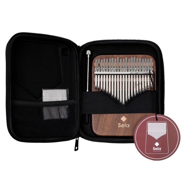Sela Solid Kalimba 21, Black Walnut