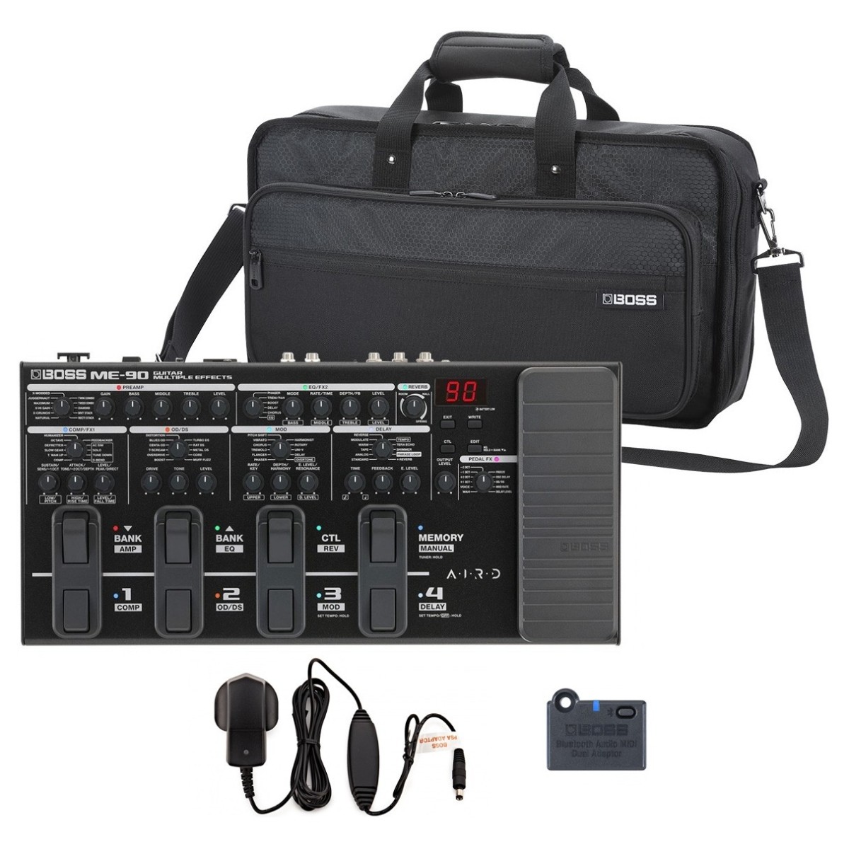 Click to view product details and reviews for Boss Me 90 Guitar Multi Effects Unit Bundle.