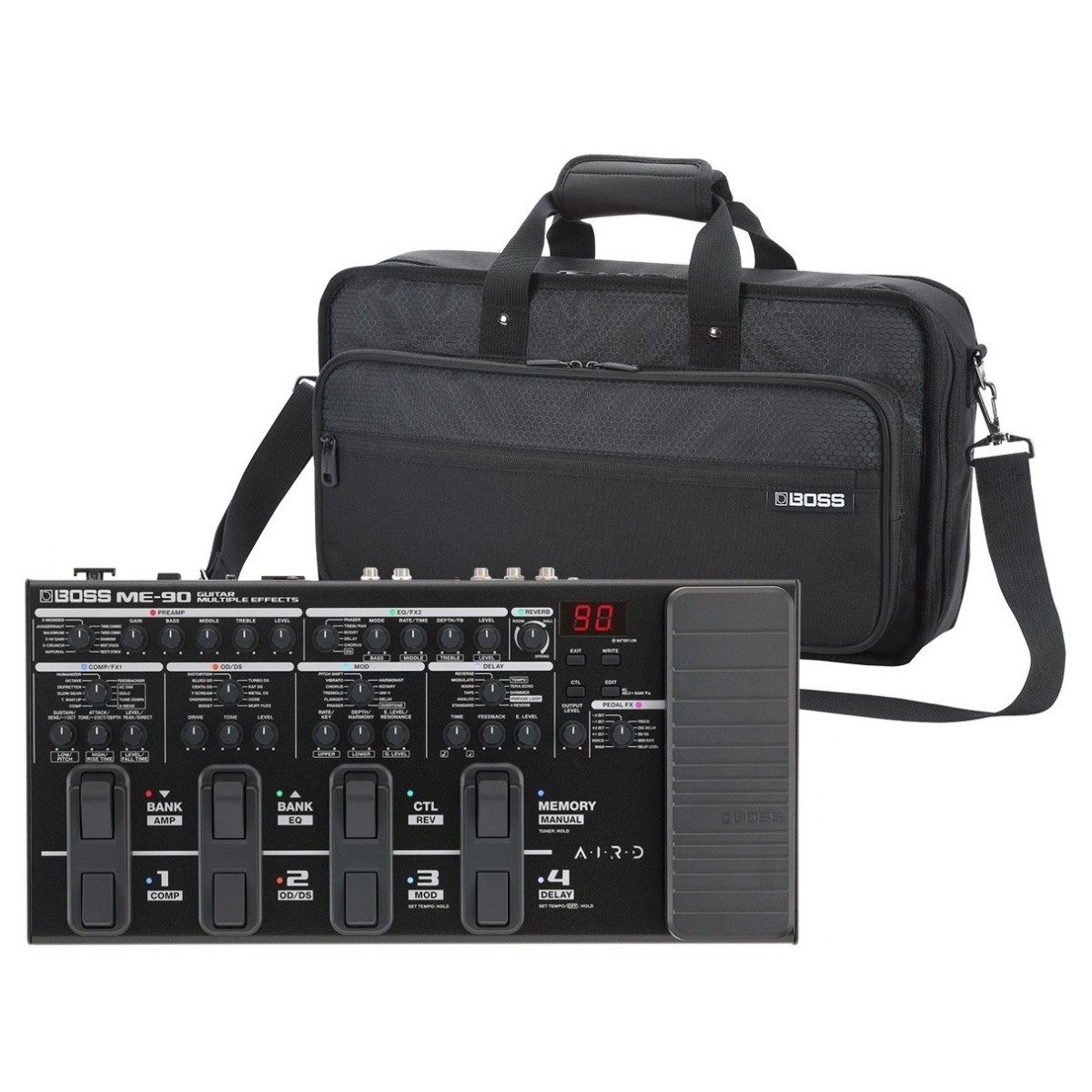 Click to view product details and reviews for Boss Me 90 Guitar Multi Effects Unit With Bag.