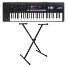 Roland Juno D-6 61-klawiszowy przenośny syntezator ze statywem X-Frame
