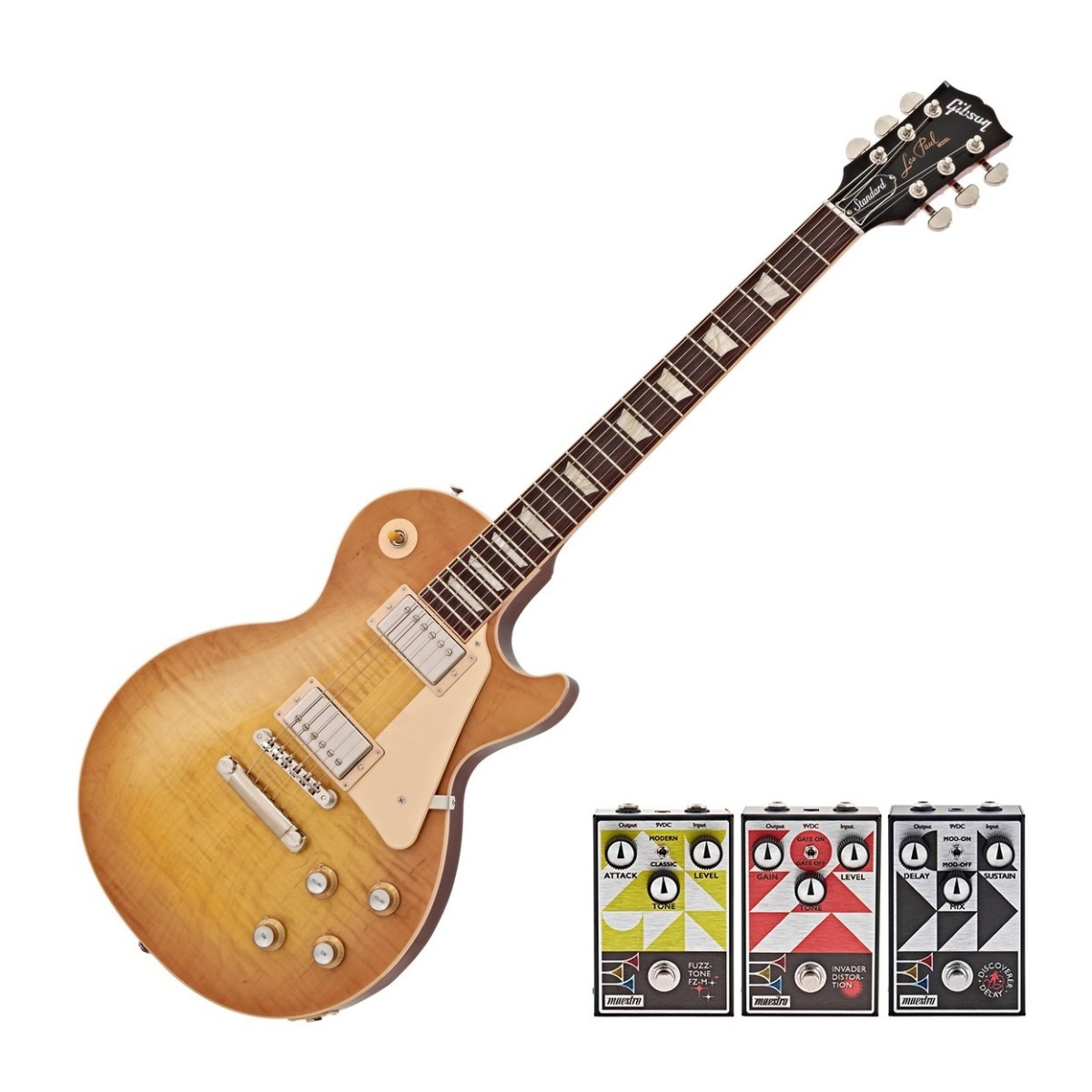 Click to view product details and reviews for Gibson Les Paul Standard 60s Figured Top Unburst W 3 Free Maestro Pedals.