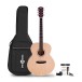 Jumbo Electro Acoustic Guitar & Accessory Pack by Gear4music, Natural