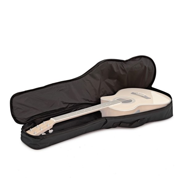 Jumbo Electro Acoustic Guitar Left Handed & Accessory Pack by Gear4music, Natural