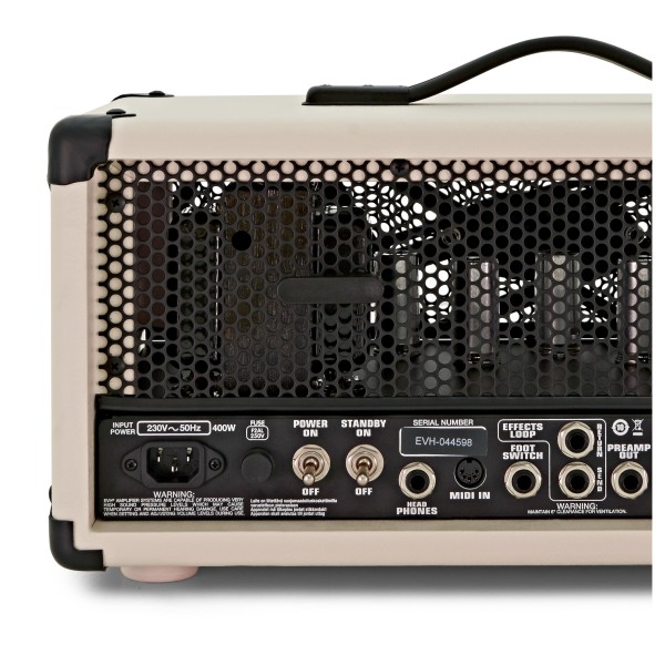EVH 5150 III 6L6 50W Valve Head, Ivory back close
