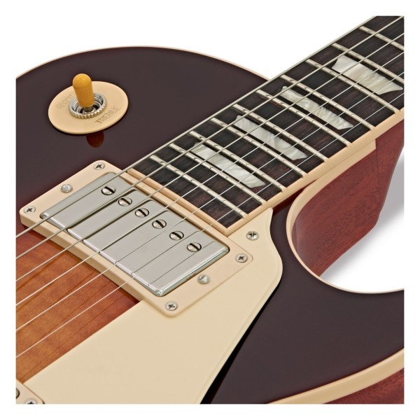 Gibson Les Paul Standard 60s Figured Top, Bourbon Burst w/ 3 Free Maestro Pedals - upper frets