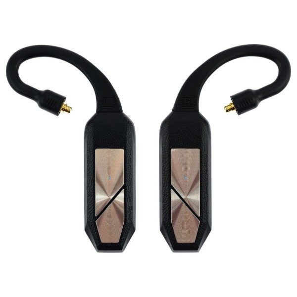 iFi Audio GO Pod Wearable TWS High-Res IEM Bluetooth Adaptor, Black Front View (Buds Only)