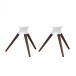 Devialet Treepod Phantom I Stands (Pair), White with Dark Wood Legs