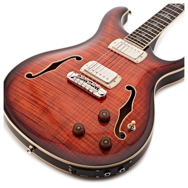 PRS SE Hollowbody II Piezo, Orange Tiger Smokeburst (2026) - body