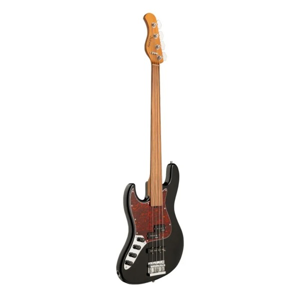 Sadowsky MetroExpress Hybrid P/J Fretless Left Handed Bass, Solid Black High Polish