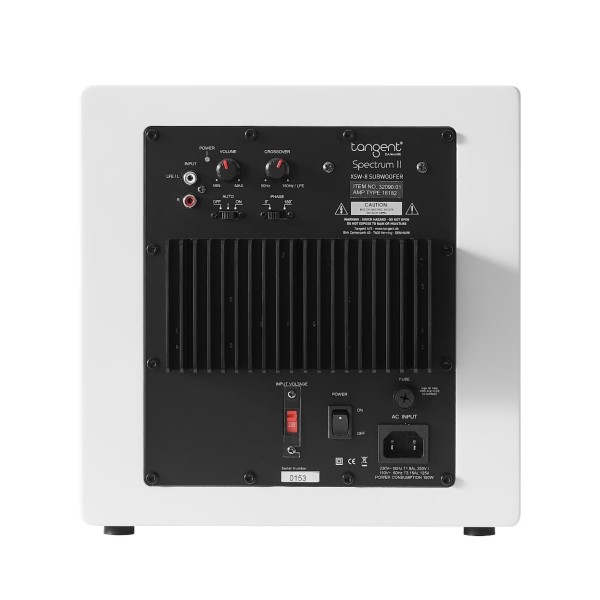 Tangent Spectrum II XSW-8 Active Enclosed Subwoofer, White 3 
