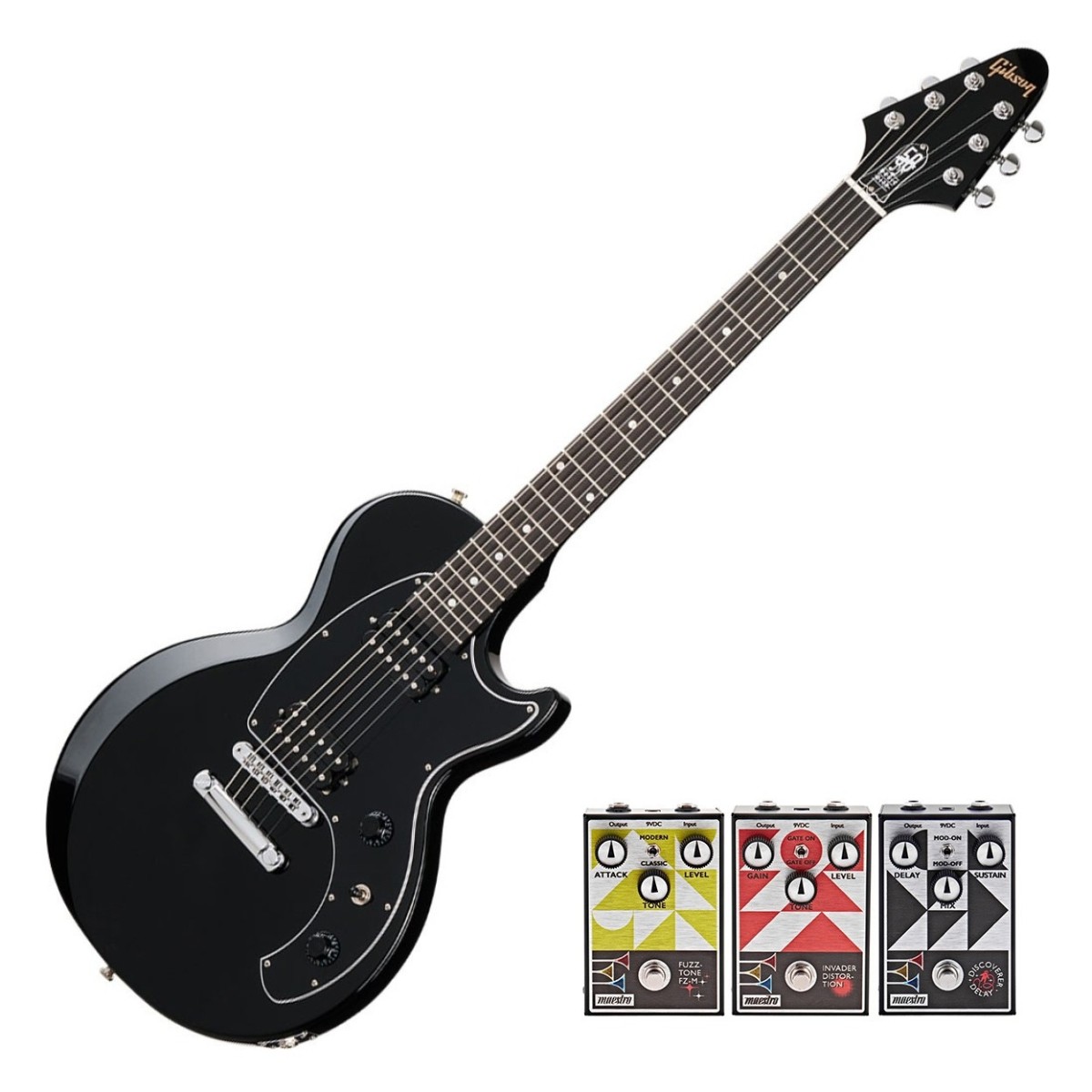 Click to view product details and reviews for Gibson Les Paul Music City Special 50th Anniversary Ebonyt W 3 Free Maestro Pedals.