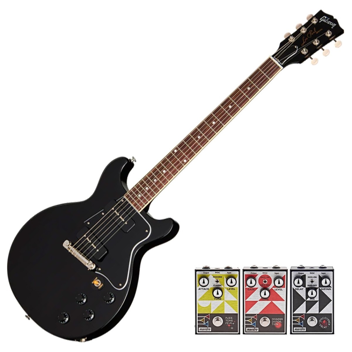 Click to view product details and reviews for Gibson Les Paul Special Double Cut Ebony W 3 Free Maestro Pedals.