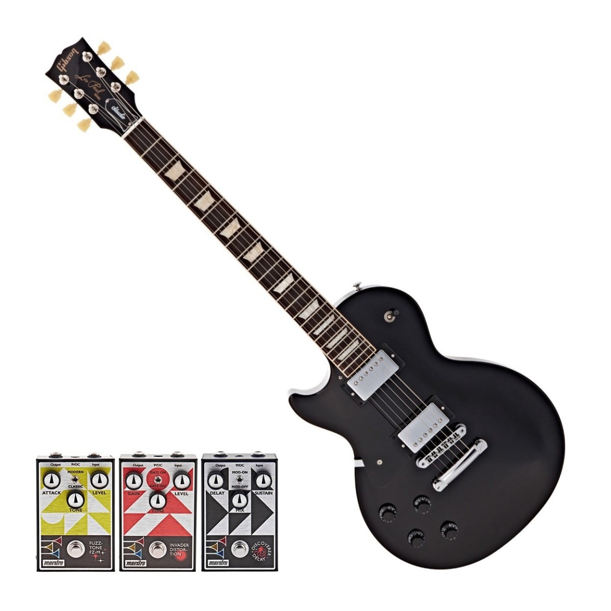 Click to view product details and reviews for Gibson Les Paul Studio Left Handed Ebony W 3 Free Maestro Pedals.