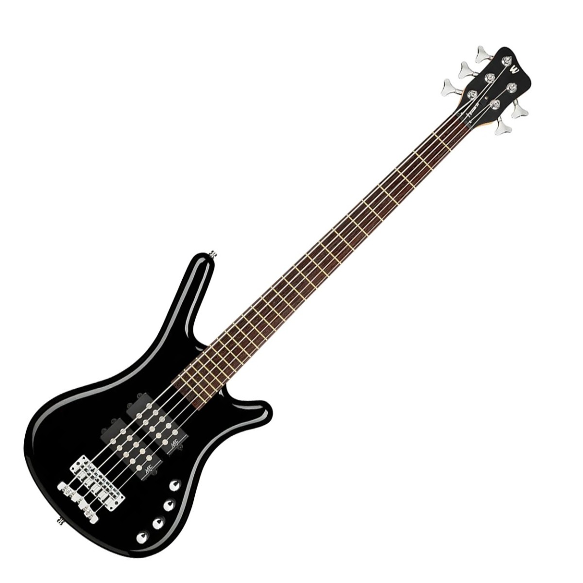Warwick RockBass Corvette $$ 5 String Bass Solid Black High Polish