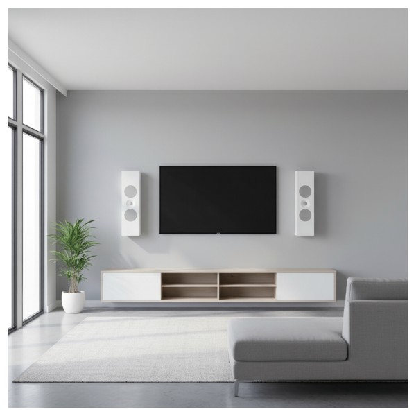 Tangent Spectrum II XLCR On Wall 2-Way Bass Reflex Speaker, White lifestlye 
