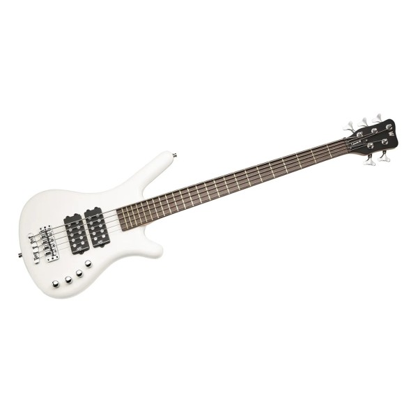 Warwick RockBass Corvette $$ 5 String Bass, Solid White High Polish