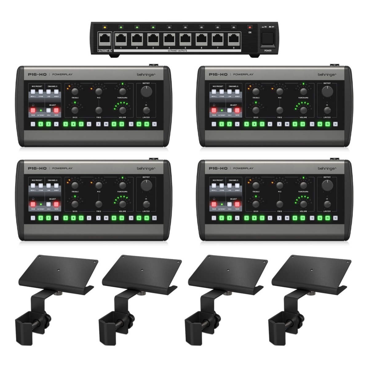 Click to view product details and reviews for Behringer P16 Hq Personal Mixing System And P16 D Ultranet Distributor.