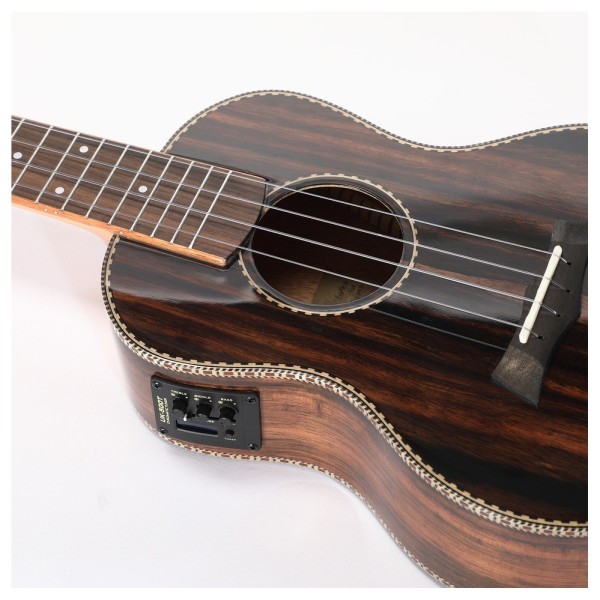 Snail UKT-E598EQ Tenor Ebony Electro Acoustic Ukulele - body