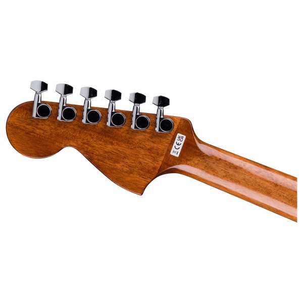 Fender California Standard Monterey Electroacoustic with Accessory Pack Builder - back of headstock