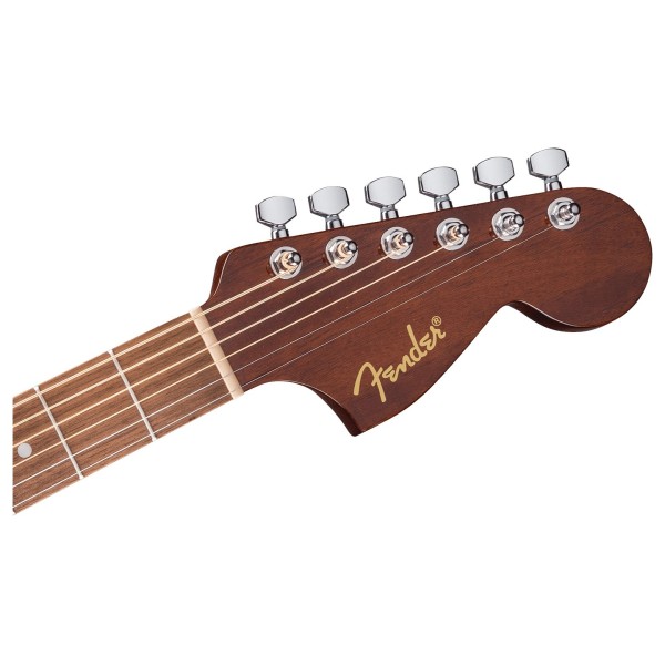 Fender California Standard Monterey Electroacoustic with Gig Bag or Case Pack Builder - headstock
