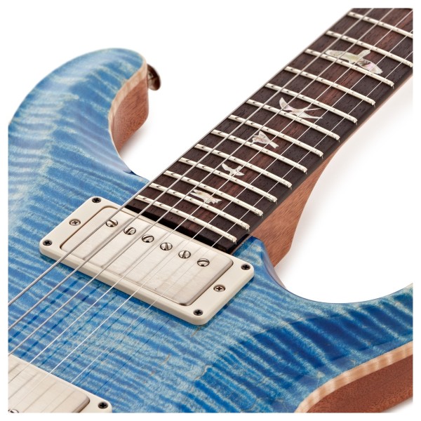 PRS DGT Birds, Faded Blue Jean #0402005 - upper frets