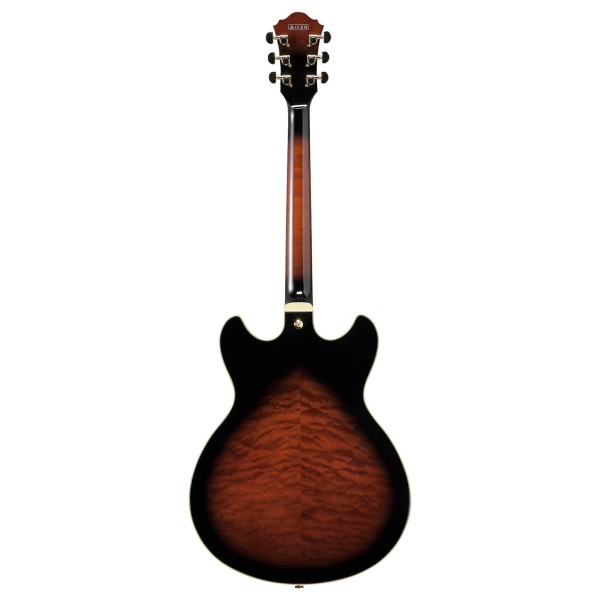 Ibanez AS93QMSP, Dark Brown Sunburst back 
