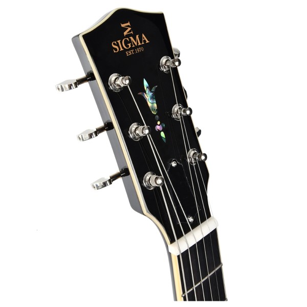 Sigma SATA-200E All-Solid Archtop- headstock 