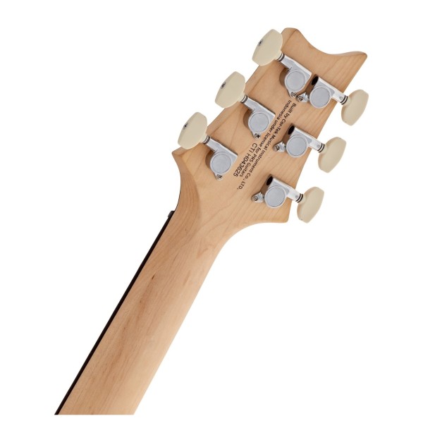 PRS SE CE24, Charcoal Burst (2026) - back of headstock