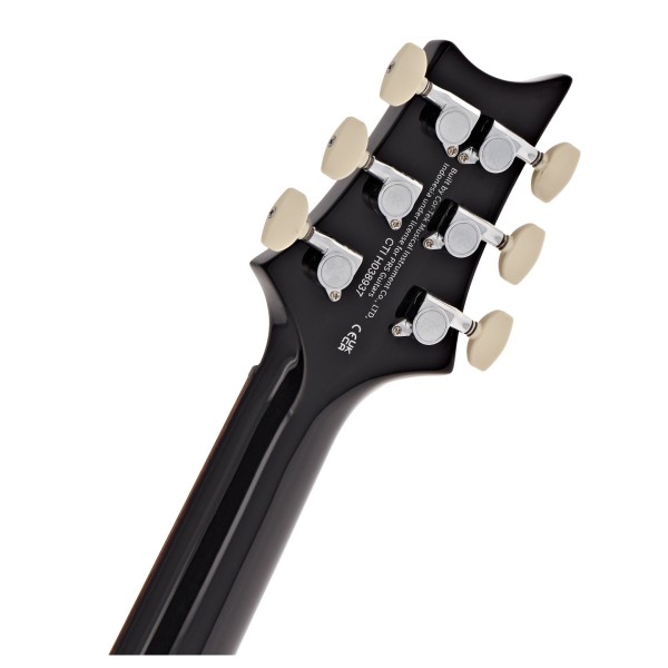 PRS SE Custom 24 Quilt, Sapphire (2026) - back of headstock