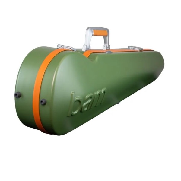 BAM Graffiti Hightech Contoured Violin Case, Green & Orange