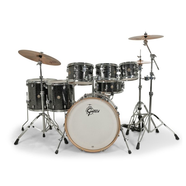 Gretsch Catalina Maple 22" 7pc Shell Pack, Black Stardust