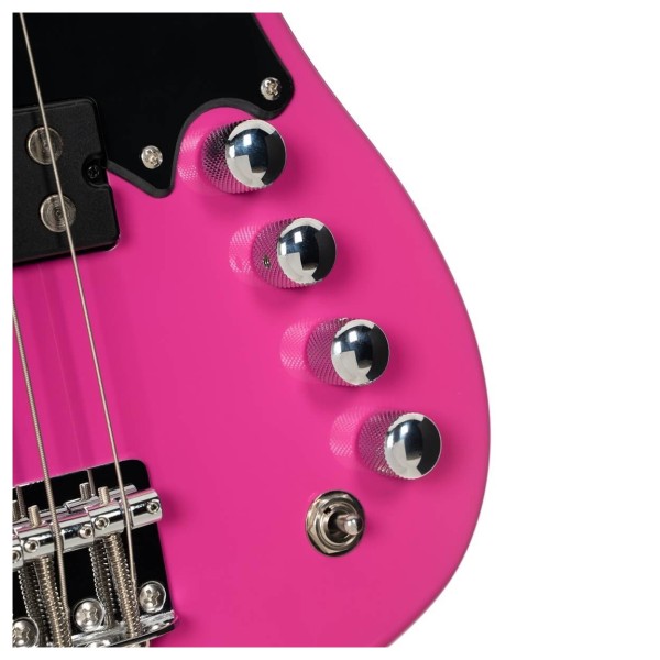 Cort GB Short Scale Bass, Fandango Purple - controls