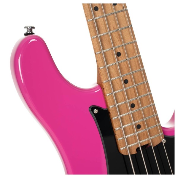 Cort GB Short Scale Bass, Fandango Purple - neck joint