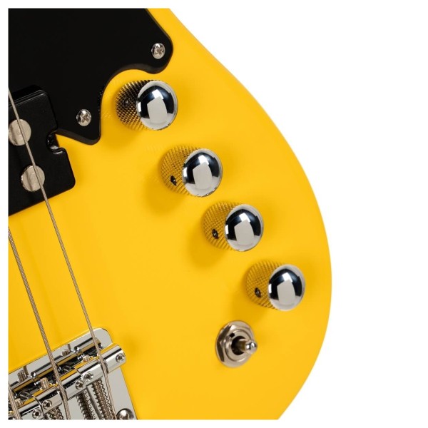Cort GB Short Scale Bass, Yellow Crush - controls